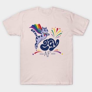 Gay AF cat pride T-Shirt